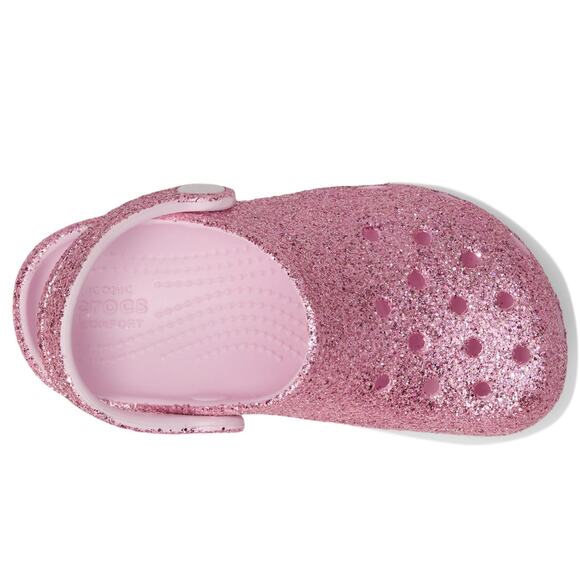 NWT Crocs Kids Classic Glitter Clogs – Pink Milk, Comfortable & Fun Shoes, 13 US - Picture 5 of 6